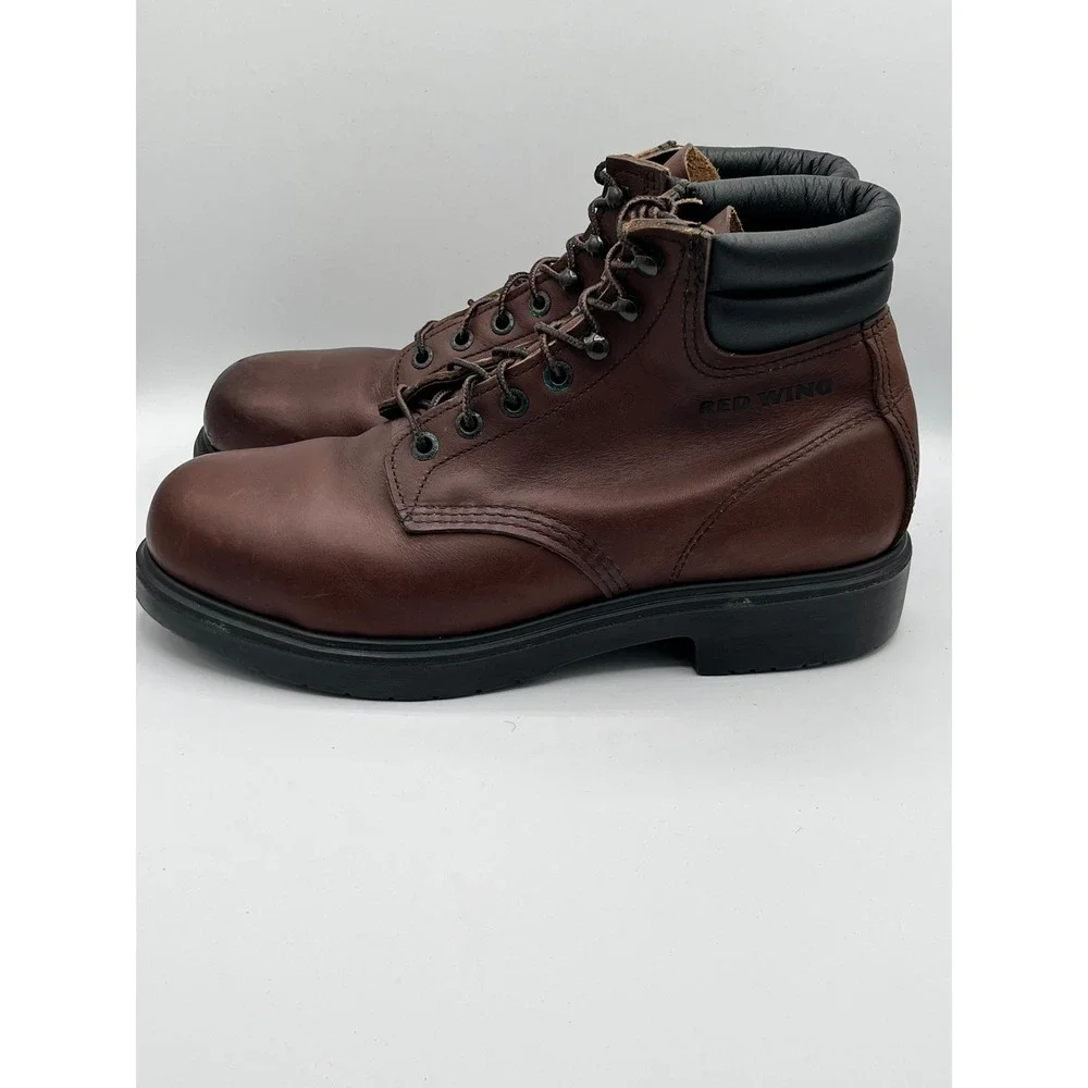 Red Wing 2245 Men Brown Leather Steel Toe Work Boots Made in USA Size 8D